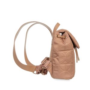 Mochila Mediana Acolchada Textil Color Camel