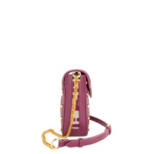 Bolsa Briefcase Chica Vertical Asa De Cadena color Magenta