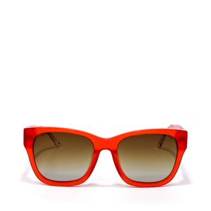 Lente Solar en Forma Cuadrada Oe x PANTONE con Armazón de Acetato color Rojo