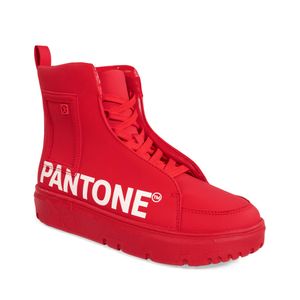 Tenis De Bota Textil Oe X Pantone Color Rojo