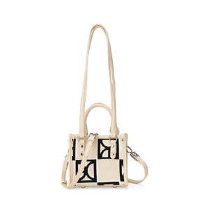 Bolsa Tote Chica Doble Función Textil color Beige