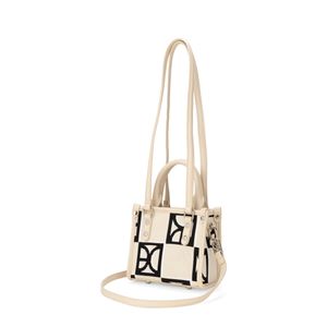 Bolsa Tote Chica Doble Función Textil color Beige