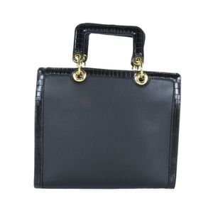 Bolsa Satchel Look Animal Skin color Negro