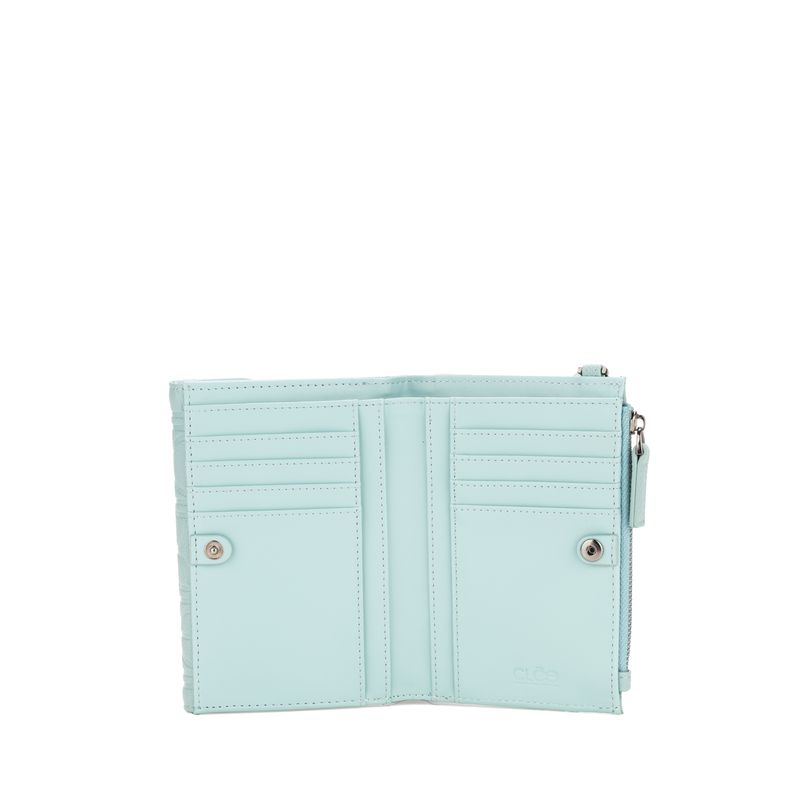 Cartera Flap Mediana Con Maneral color Azul Turquesa en color Flaps Cloe CLOE MX
