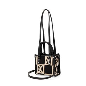 Bolsa Tote Chica Doble Función Textil Color Negro