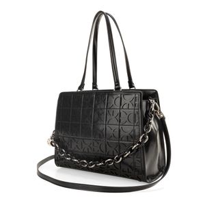 Bolsa Satchel Grande Detalle Cadena color Negro