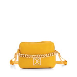 Bolsa Crossbody Mediana Detalle de Cadena color Amarillo