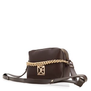 Bolsa Crossbody Mediana Detalle de Cadena color Café