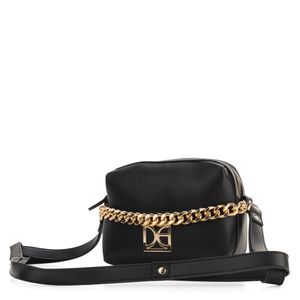 Bolsa Crossbody Mediana Detalle de Cadena color Negro