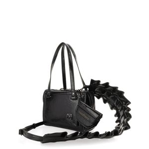 Bolsa Satchel Chica Asa Icónica Oe x Francisco Cancino color Negro