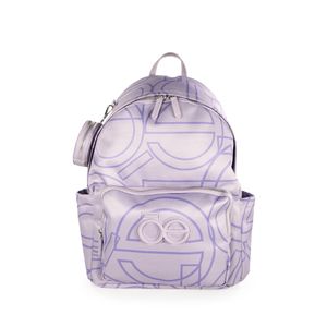 Mochila Grande Textil Color Lila