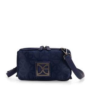 Bolsa Crossbody Chica Textil Color Azul