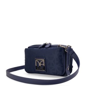 Bolsa Crossbody Chica Textil Color Azul