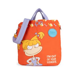 Pañalera Tote Rugrats x Cloe Mom and Baby Estampado Icónico con Accesorios color Naranja