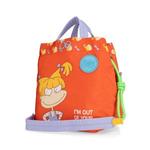 Pañalera Tote Rugrats x Cloe Mom and Baby Estampado Icónico con Accesorios color Naranja