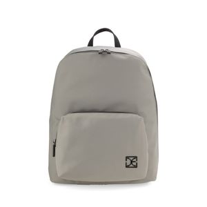 Mochila Grande Textil Para Hombre Color Gris