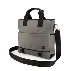 Bolsa Cloe Mensajera Textil Para Hombre Color Gris