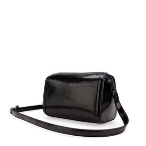 Bolsa Crossbody Mediana Monograma Troquelado Color Negro