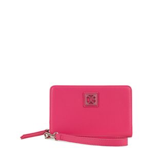 Cartera Mediana Cierre Sencillo Con Maneral Color Magenta