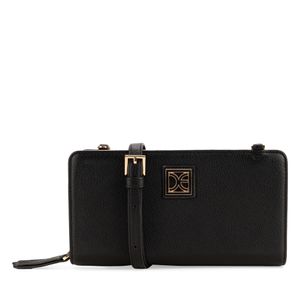 Cartera Grande Cierre Sencillo Doble Función Color Negro