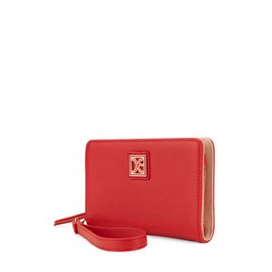 Cartera Mediana Cierre Sencillo Con Maneral Color Rojo