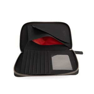 Porta Pasaporte Chico Textil Para Hombre Color Negro