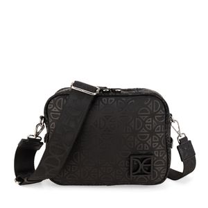 Pañalera Crossbody Mediana Textil Color Negro