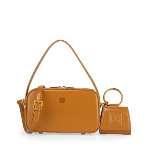 Bolsa Crossbody Chica Con Monedero Color Camel