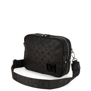 Pañalera Crossbody Mediana Textil Color Negro