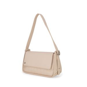 Lady Bag Mediano Diseño Troquelado Color Beige