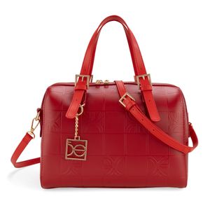 Bolsa Bowling Monograma Troquelado color Rojo