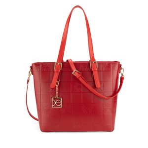 Bolsa Tote Monograma Troquelado color Rojo