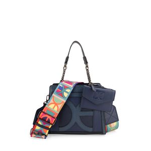 Bolsa Satchel Chica con Monedero color Azul Marino