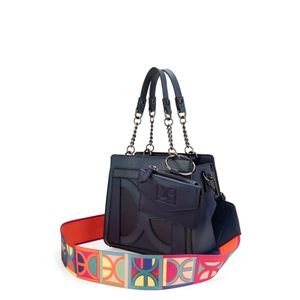 Bolsa Satchel Chica con Monedero color Azul Marino