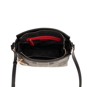 Bolsa Crossbody Monograma Troquelado color Negro