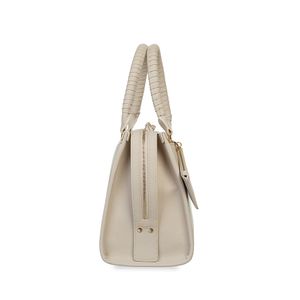 Bolsa Satchel Mediana Con Monedero Color Beige