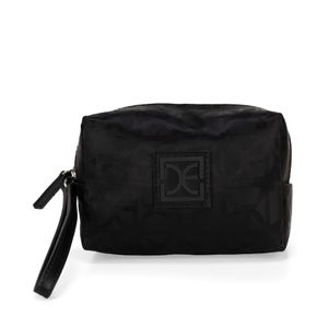 Cosmetiquera Mediana Cierre Sencillo Textil Color Negro