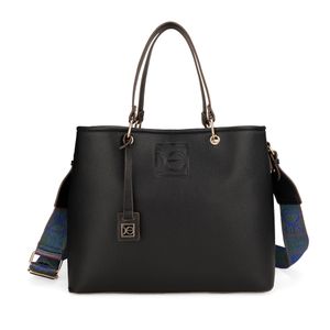 Bolsa Satchel Charm Decorativo color Negro