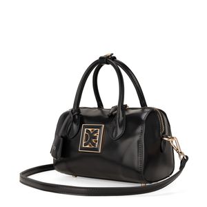 Bolsa Bowling Chica con Charm color Negro