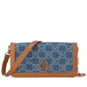 Cartera Grande Textil Doble Uso color Azul