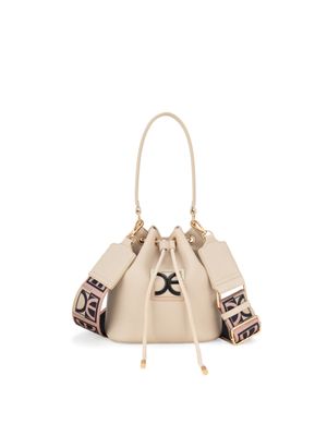 Bolsa Drawstring Mediana Textil con Jareta color Nude