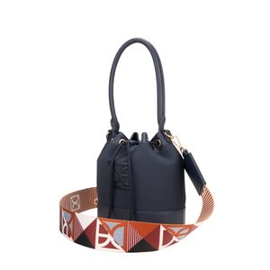 Bolsa Drawstring Mediana Textil con Jareta color Azul Marino