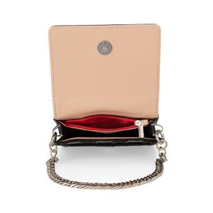 Cartera Flap Chico Textil color Negro