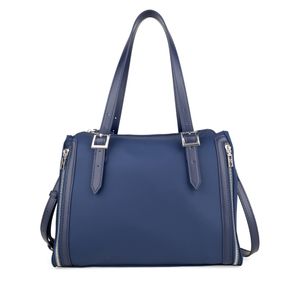 Bolsa Satchel Grande Textil color Azul Marino