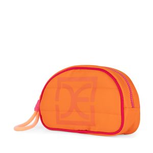Cosmetiquera Mediana Cierre Sencillo con Maneral color Naranja