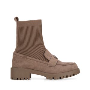 Mocasín Alto en Suede color Fango