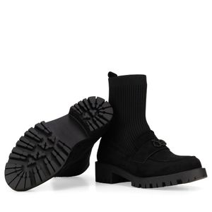 Mocasín Alto en Suede color Negro