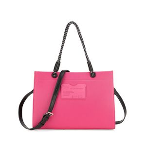 Bolsa Tote Mediano Tarjetero Decorativo Color Rosa