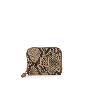 Cartera Chica Cierre Sencillo Look Animal Skin Color Camel