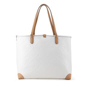 Bolsa Tote Grande Con Pouch Color Blanco